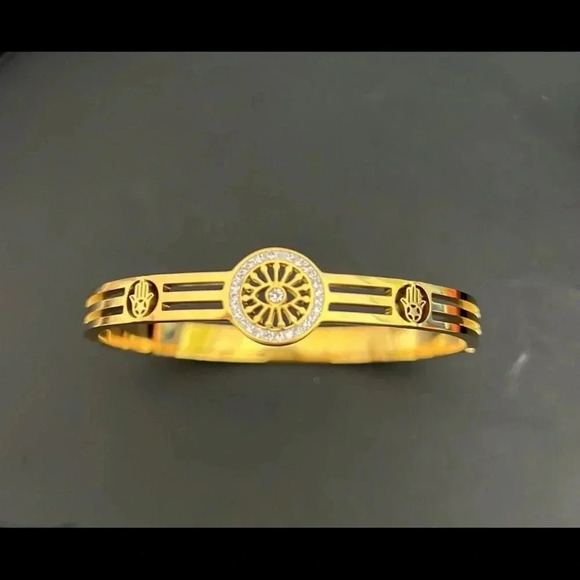 Evil Eye Stainless Steel Bracelet Bangle 🪬🧿 - Picture 2 of 5